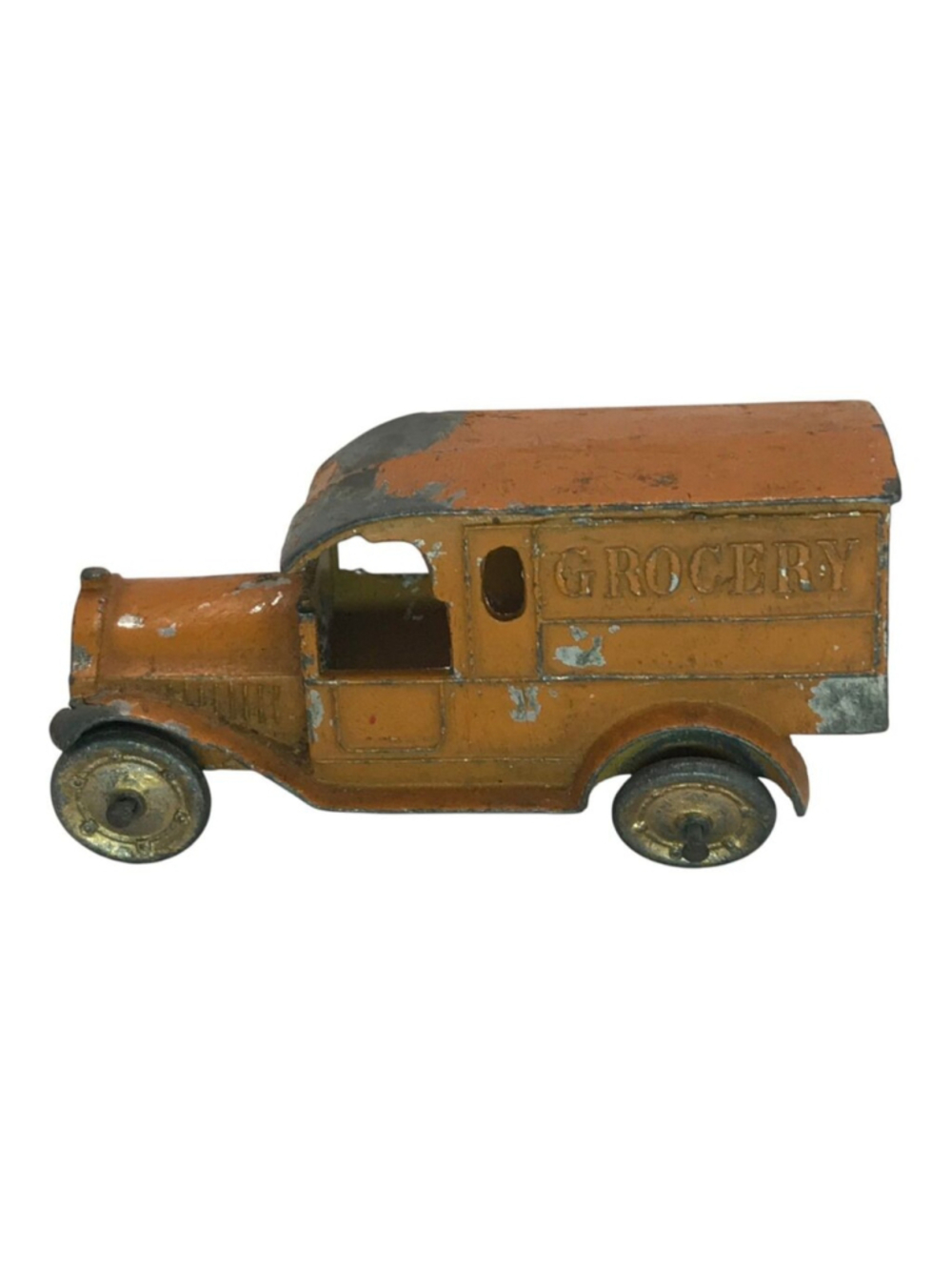 Tootsietoy Federal Grocery Delivery Van 1924 Prewar Diecast Truck 3in Orange